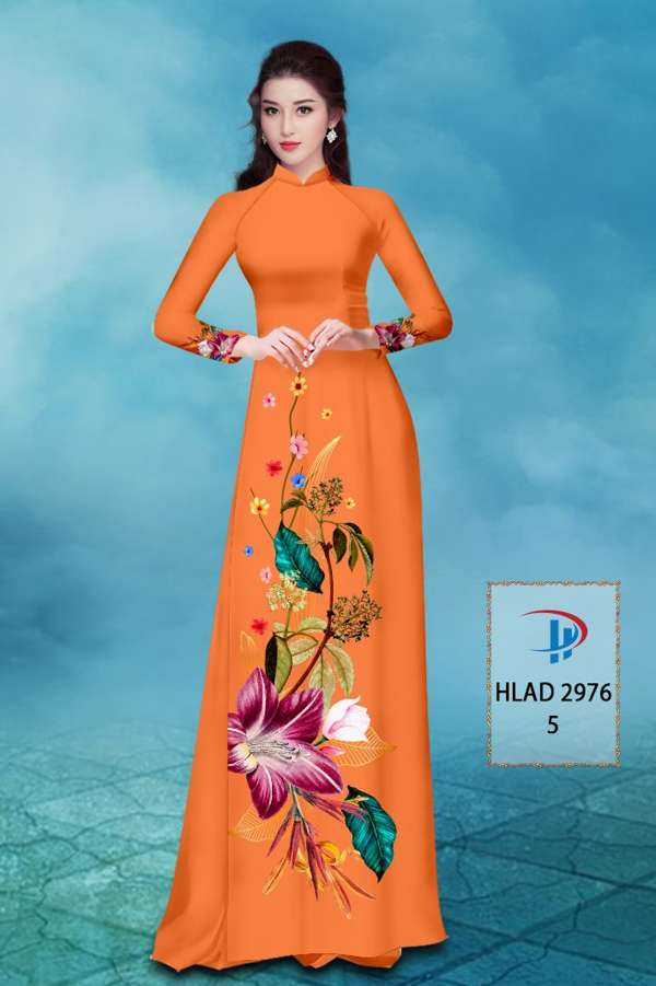 Vải Áo Dài Hoa In 3D AD HLAD2976 64